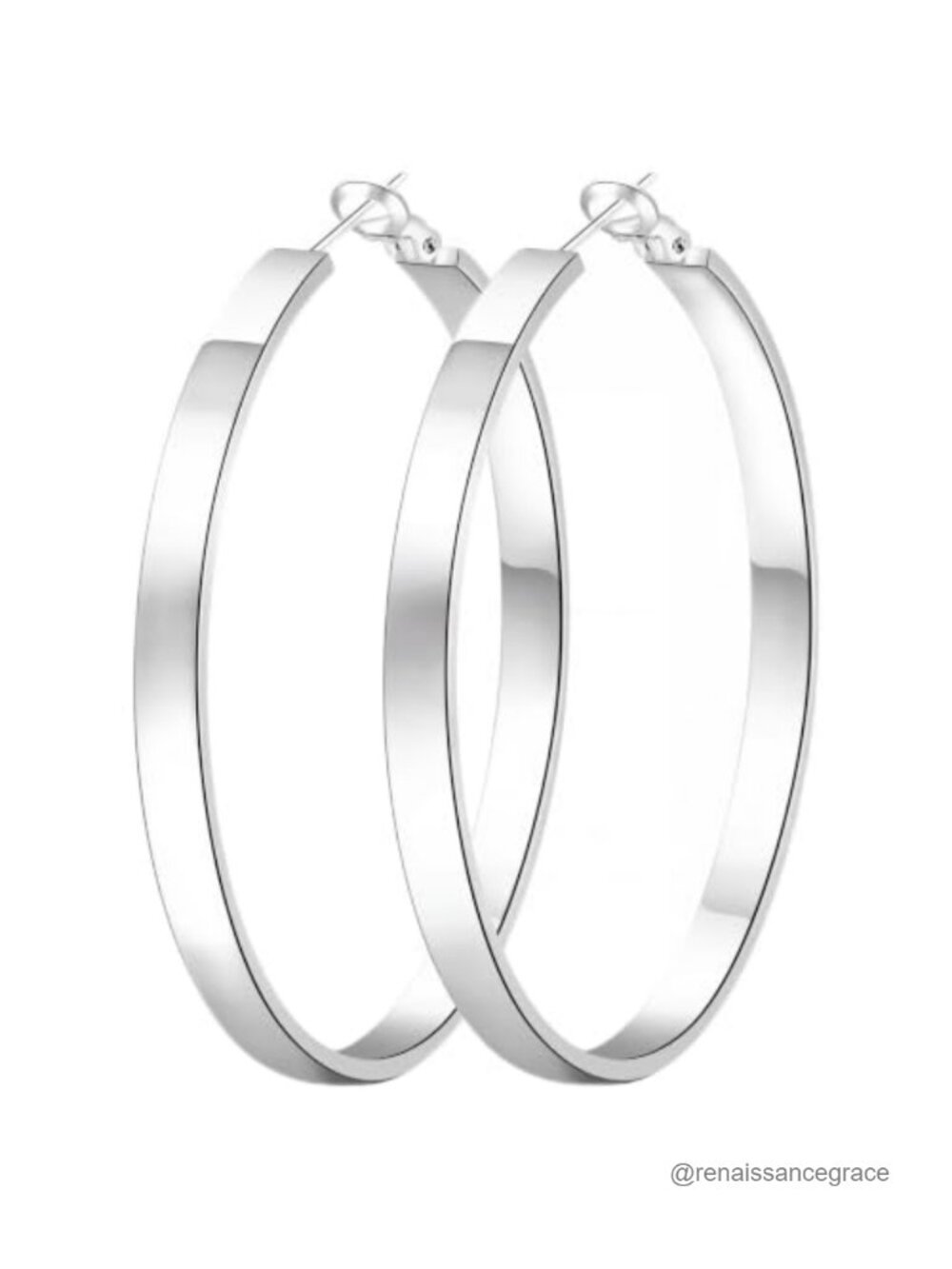 14K Gold Plated Sterling Silver Hoop Earrings Hypoallergenic Clip On